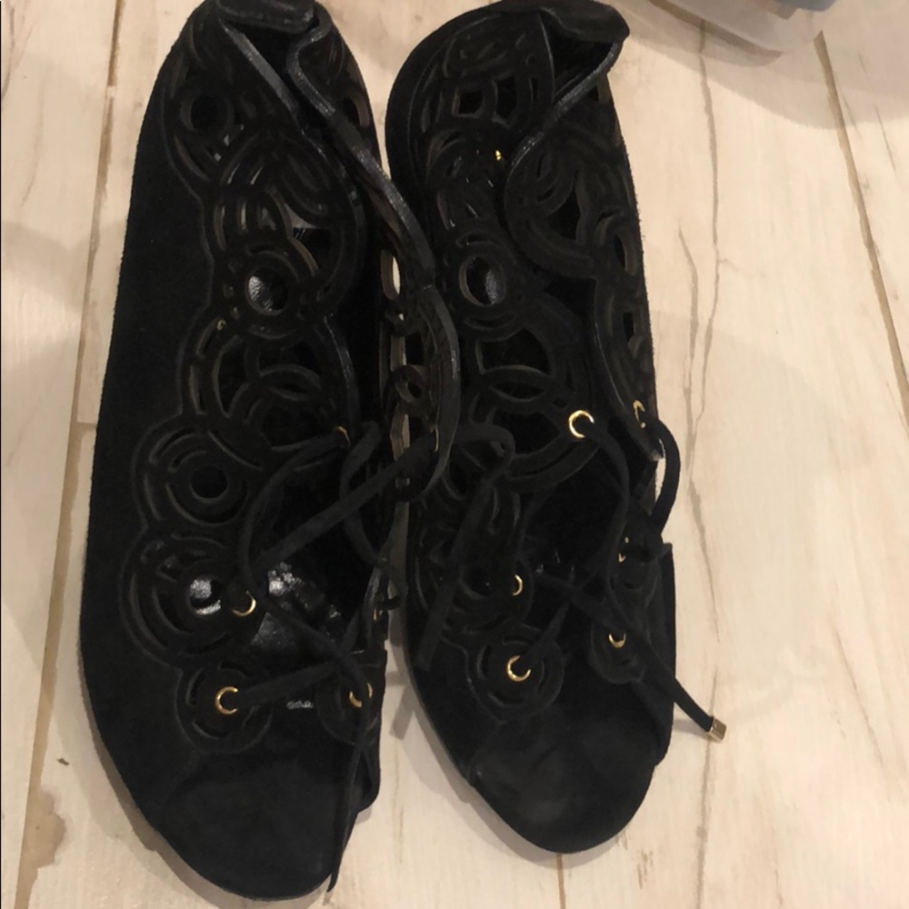 Nicholas kirkwood lace up bootie heels